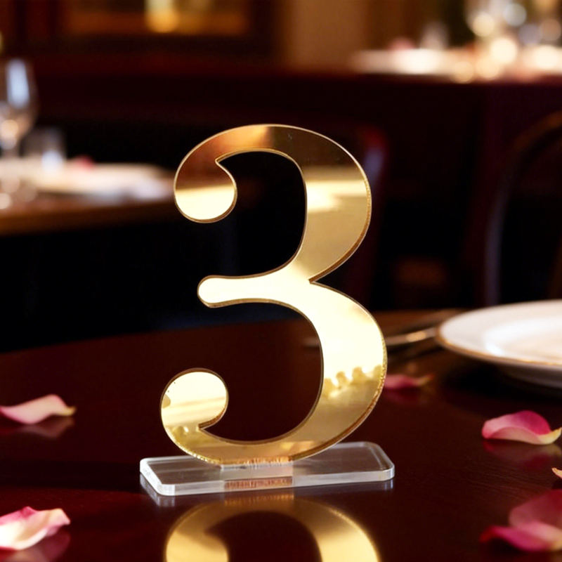 Table Number Gold - Números para Mesas de Casamento com