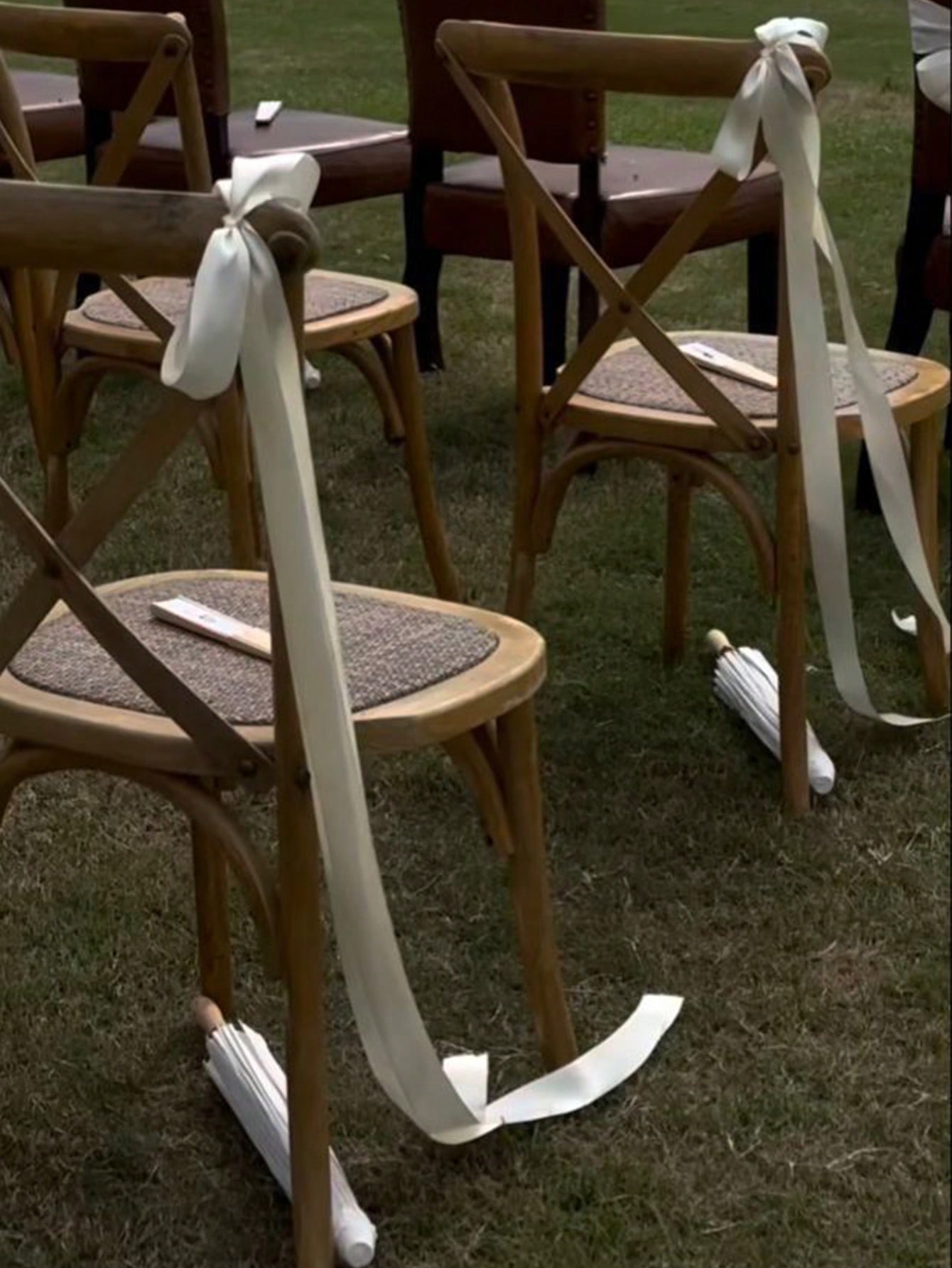 Bridal Sash Ribbon - Laços de cadeira de capina de