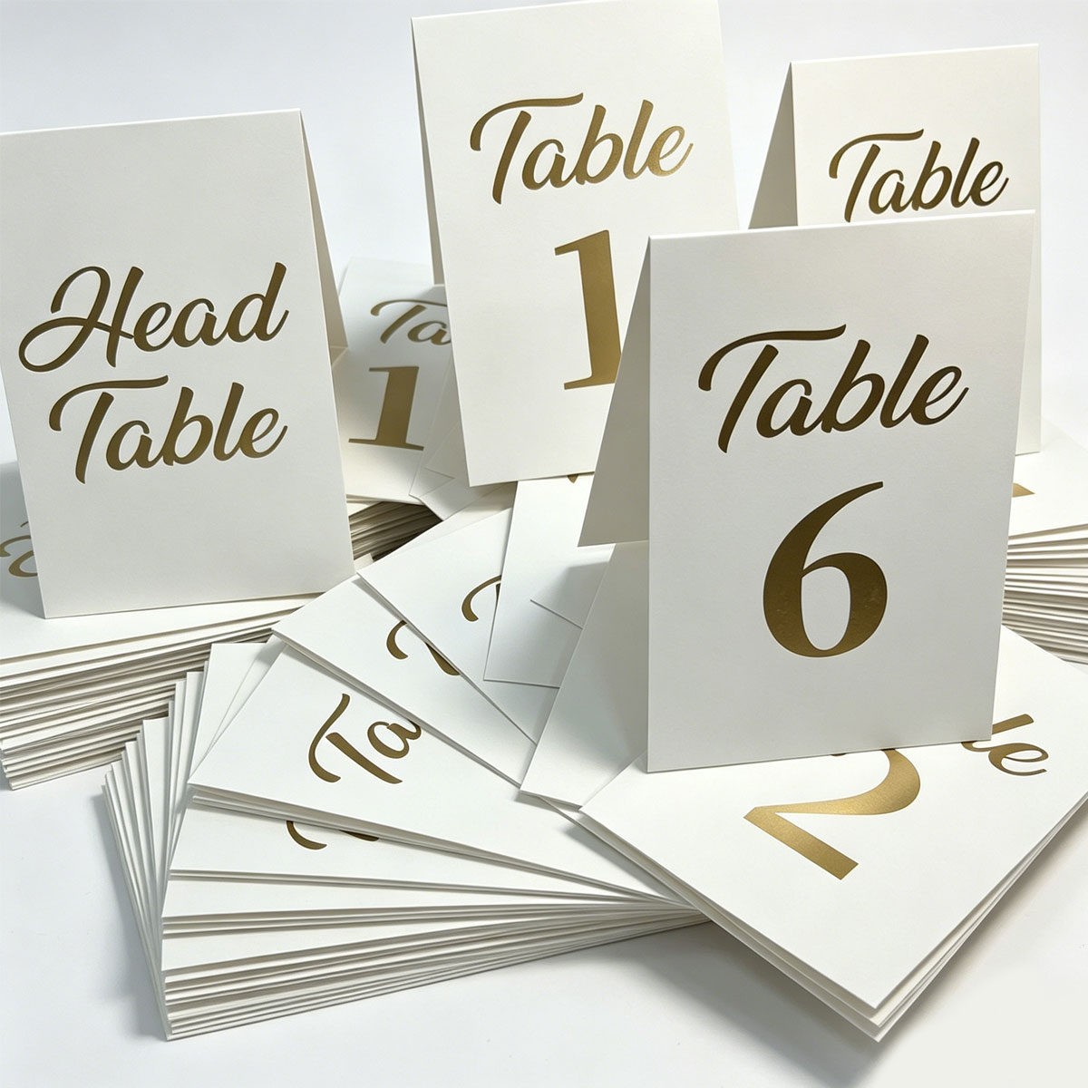 Table Number Gold - 1 conjunto de cartões de número