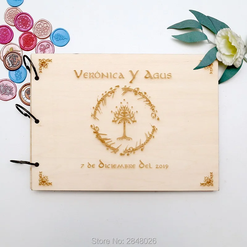 Personalized Guest Book - Livro de visitas de casamento personalizado