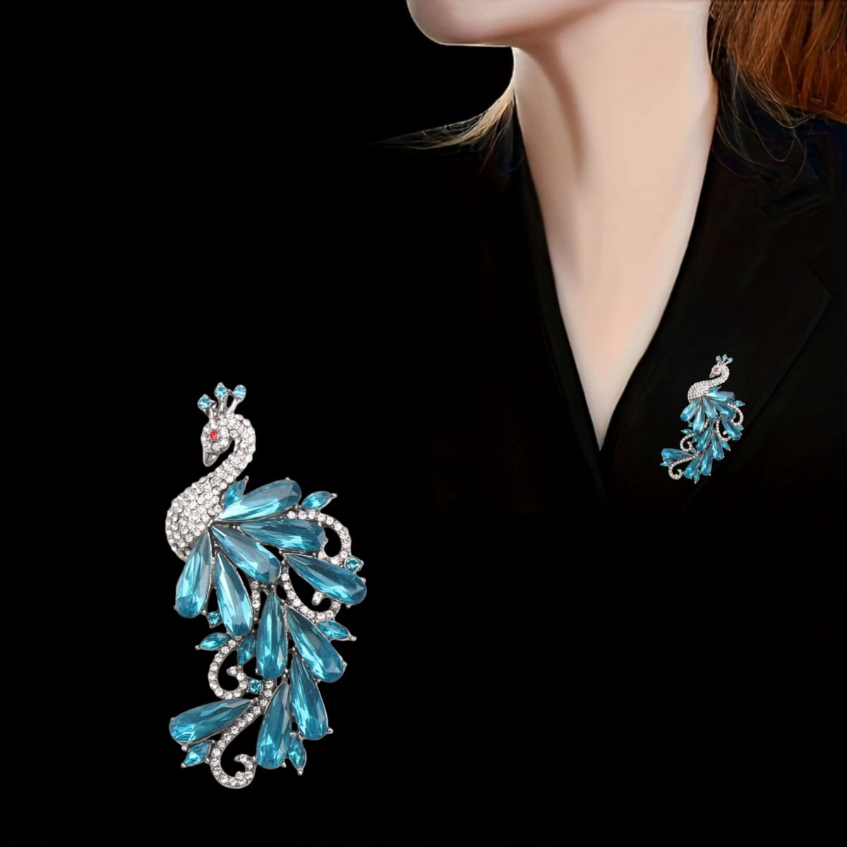 Suit Supply Wedding Party - Broche de Pavão Luxuoso com Strass