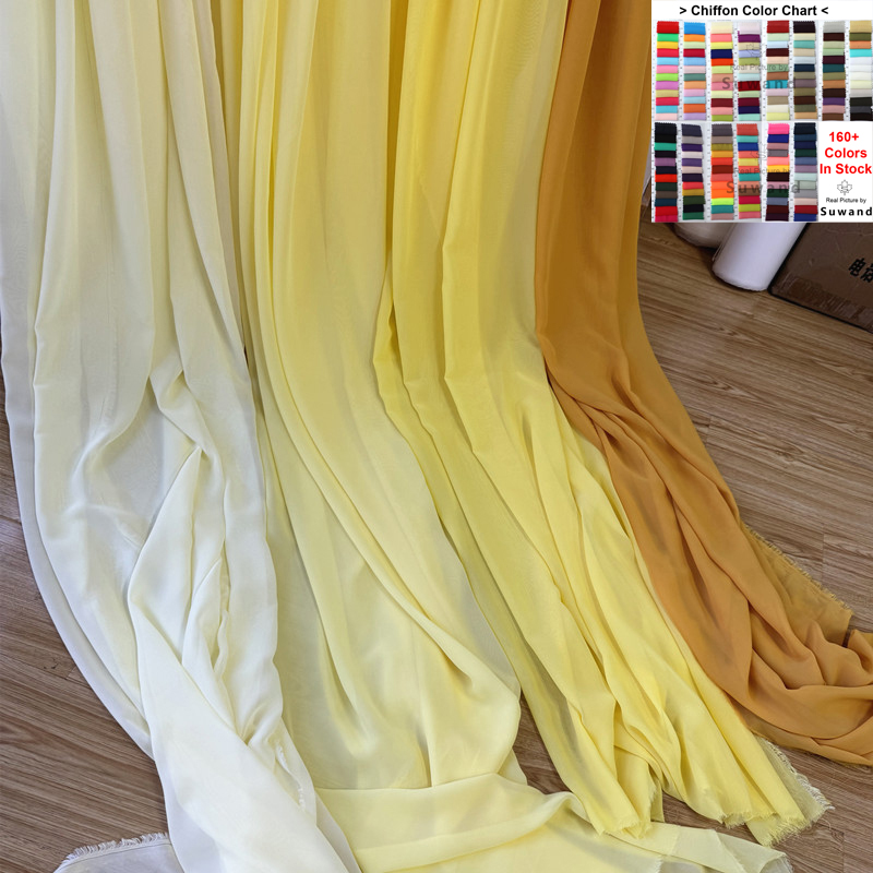 Wedding Backdrop Curtain - Amarelo laranja chiffon tecido nupcial festa
