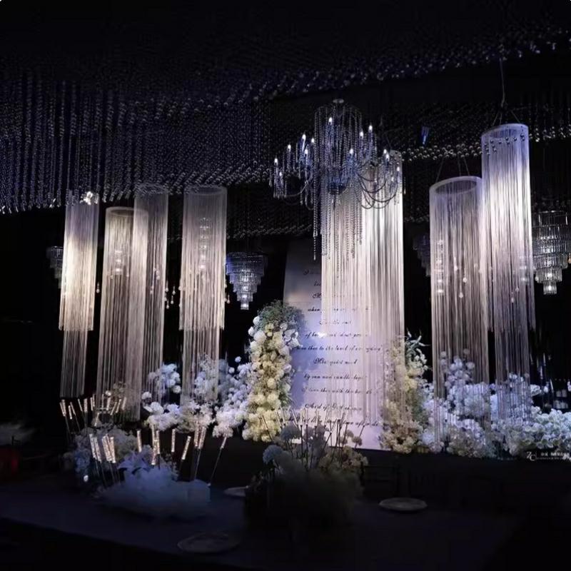 Cortina de linha criptografada - Wedding Backdrop Curtain avaliação e preço