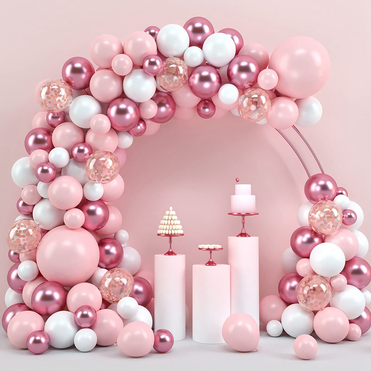 Rosa macaron balões guirlanda  - Wedding Supply Kit avaliação e preço