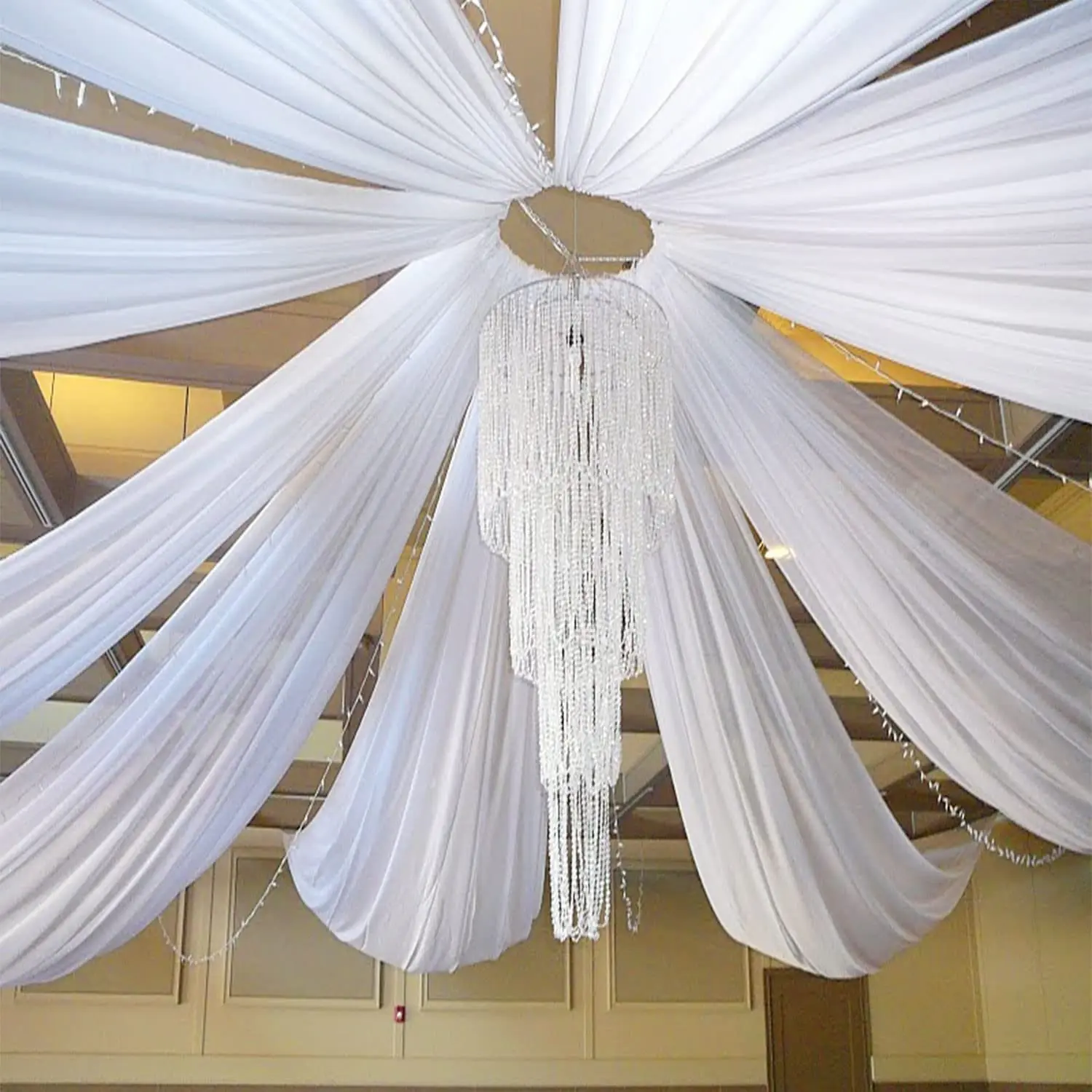 Branco vestido de casamento co - Wedding Backdrop Curtain avaliação e preço