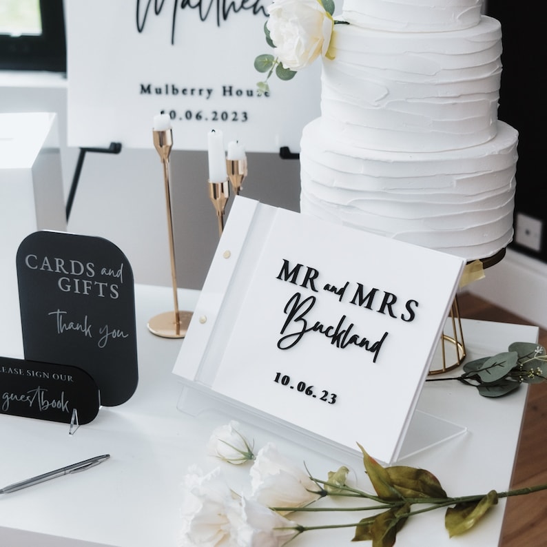 Caixa de Cartão Branca para Ca - Personalized Guest Book avaliação e preço
