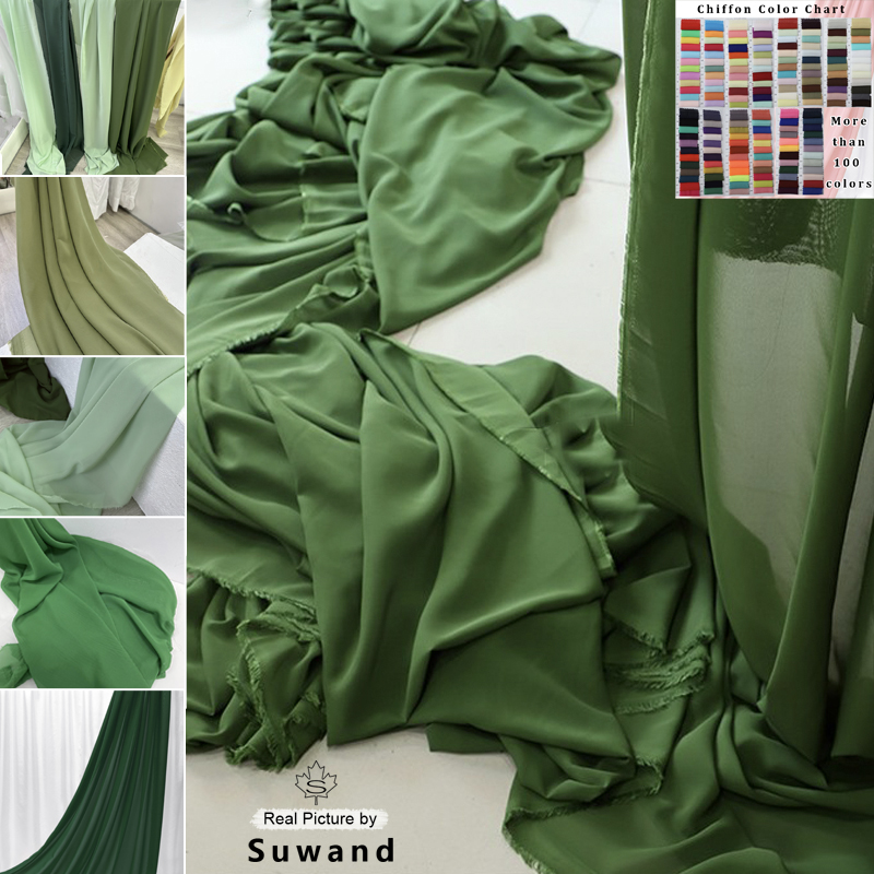 Tecido De Chiffon Verde Oliva, - Wedding Backdrop Curtain avaliação e preço