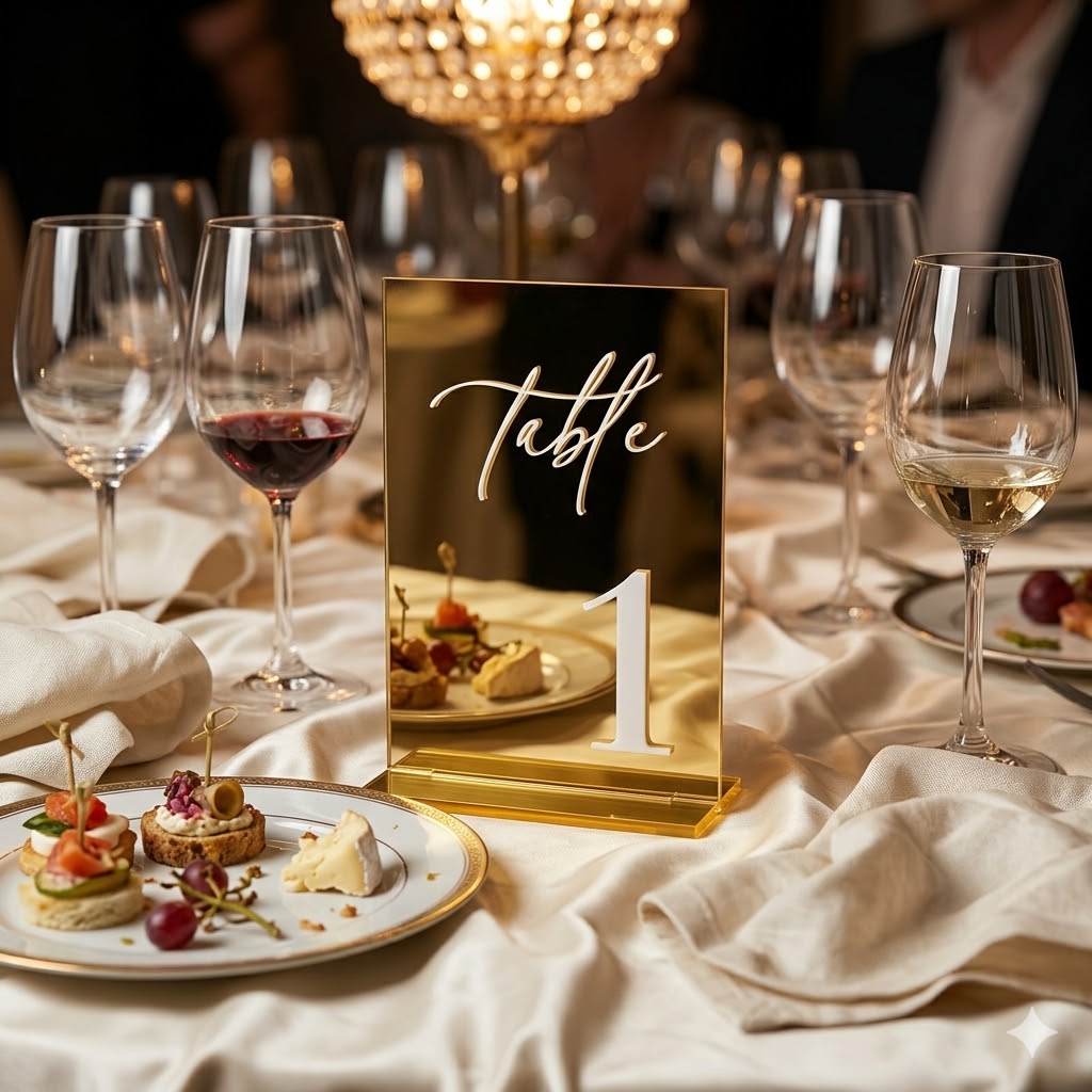Números de Mesa em Acrílico Do - Table Number Gold avaliação e preço