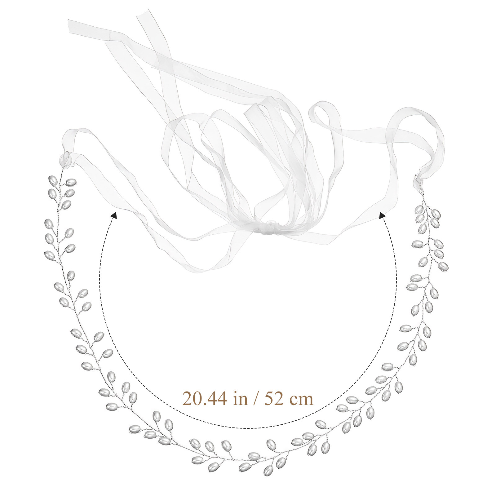 Cinto de Noiva com Pérolas e F - Bridal Sash Ribbon avaliação e preço
