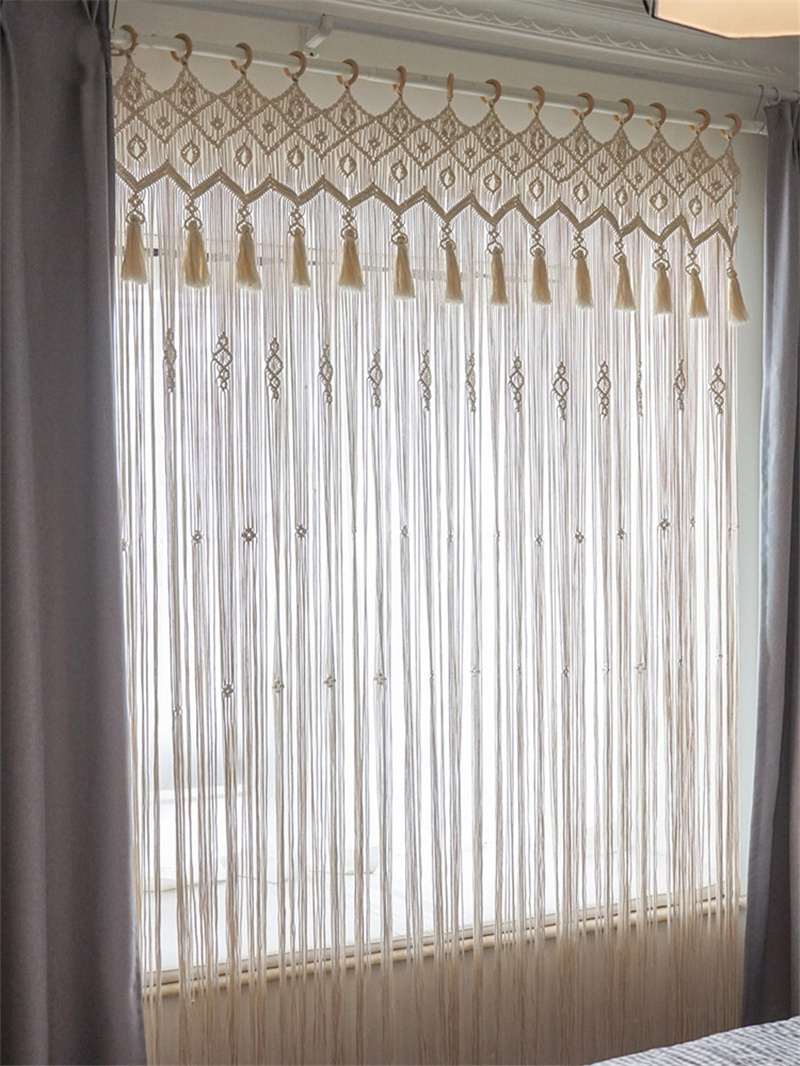 Mão-tecido bohemia macrame alg - Wedding Backdrop Curtain avaliação e preço