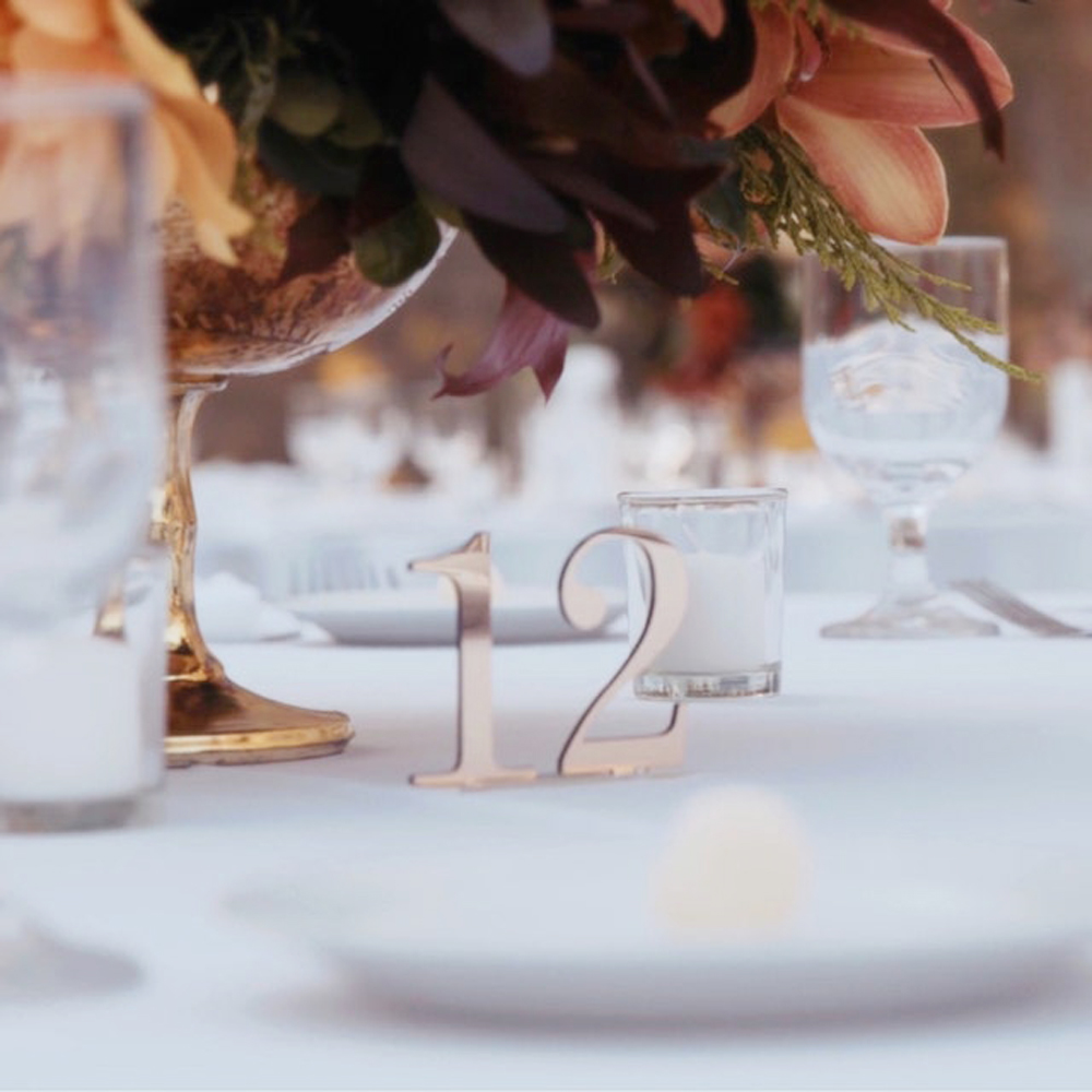 Espelho de casamento números d - Table Number Gold avaliação e preço