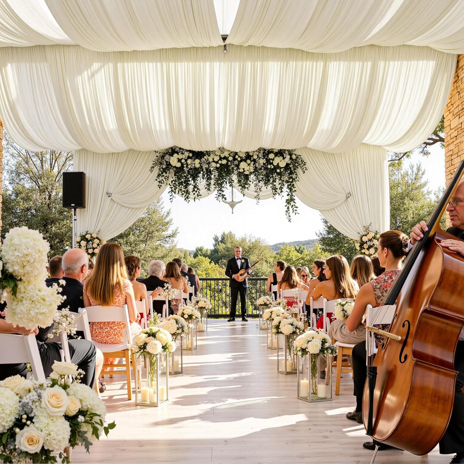 Cortinas de pano de fundo bran - Wedding Backdrop Curtain avaliação e preço