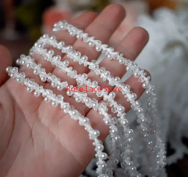 Guarnição de renda pérola de 3 - Bridal Sash Ribbon avaliação e preço