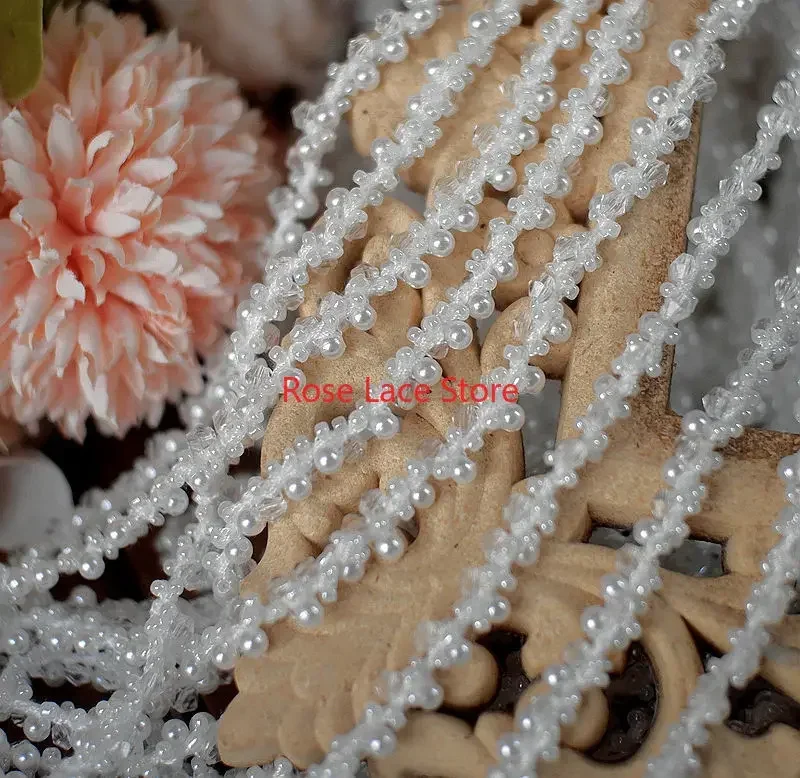 Guarnição de renda pérola de 3 - Bridal Sash Ribbon avaliação e preço