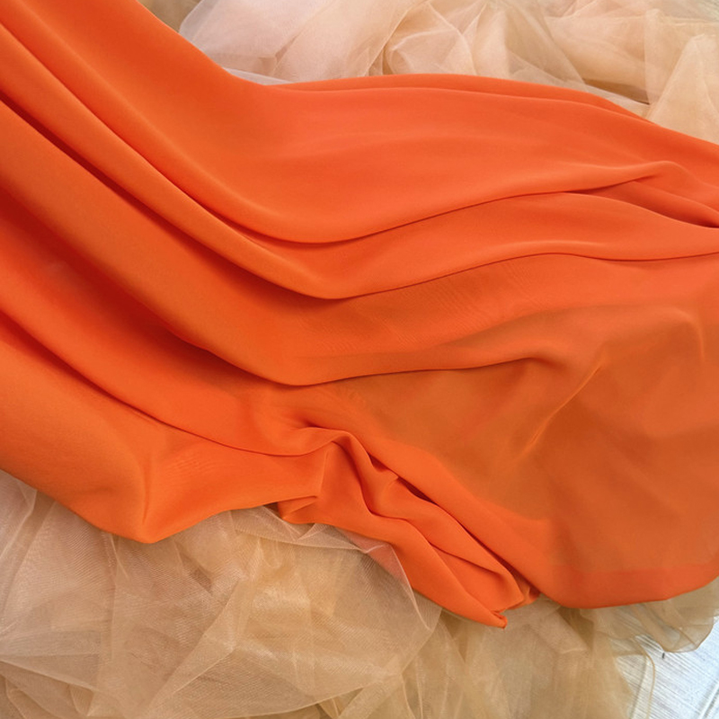 Amarelo laranja chiffon tecido - Wedding Backdrop Curtain avaliação e preço