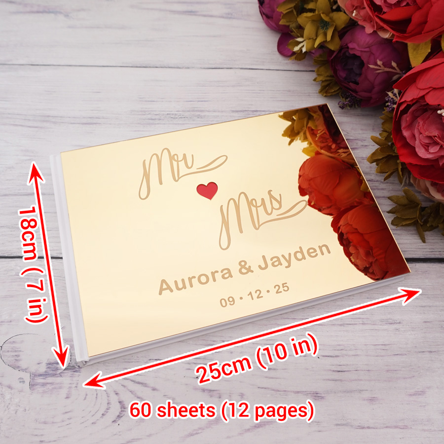 Nome e data gravados personali - Personalized Guest Book avaliação e preço
