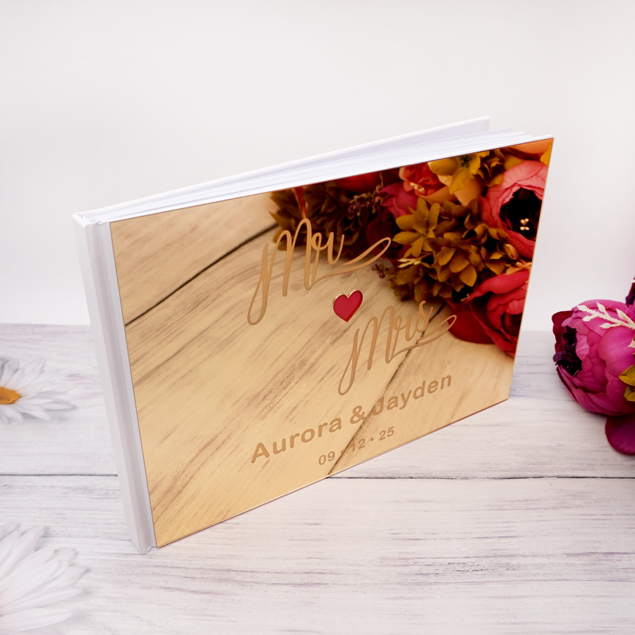 Nome e data gravados personali - Personalized Guest Book avaliação e preço