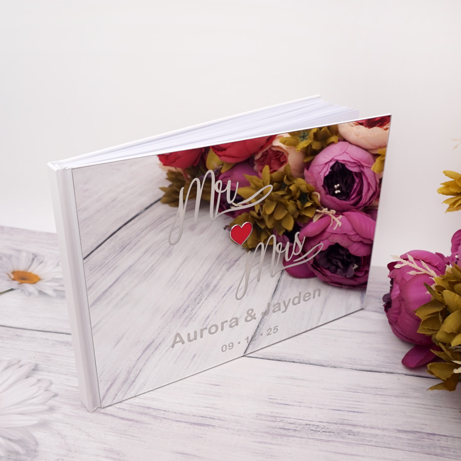 Nome e data gravados personali - Personalized Guest Book avaliação e preço
