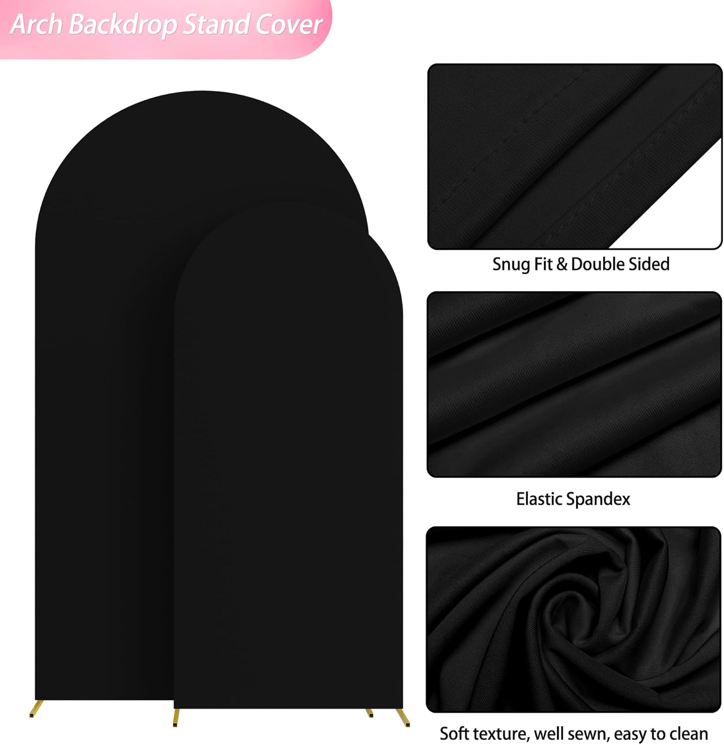 Arco de casamento preto capa d - Wedding Backdrop Curtain avaliação e preço
