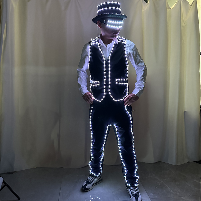 Traje de led colorido luminoso - Suit Supply Wedding Party avaliação e preço
